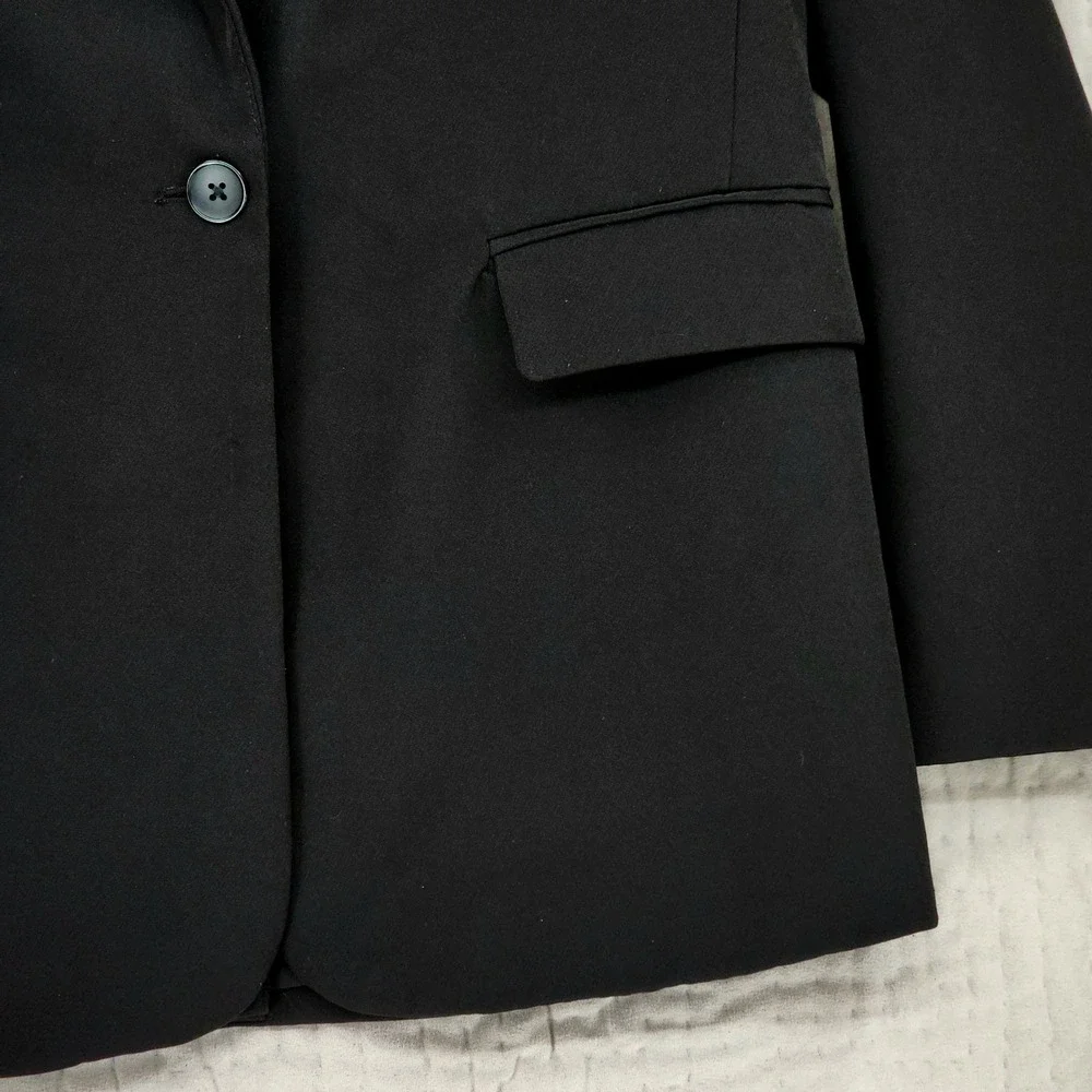 Steve Madden Blazer M Men Black Single Button Professional Career Minimalist NEW